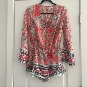 Colorful Paisley Pattern Romper